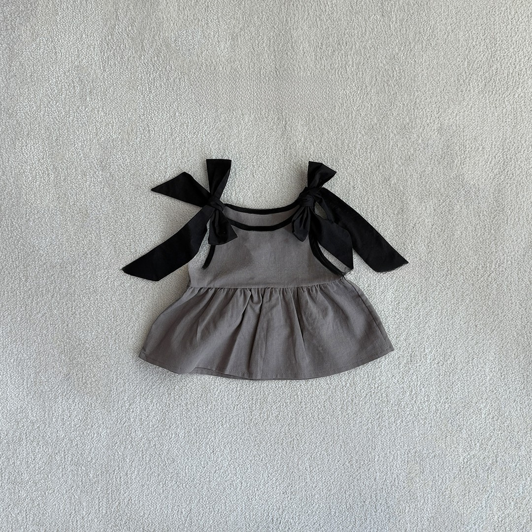 Ddmyshoesvip Korean Children S Clothing Summer New Design Sense Sweet Cute Versatile Trendy Cool Bow Camisole For Baby Girls