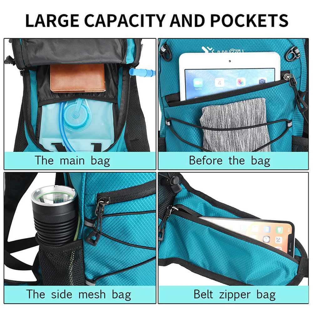 Hiking Backpack with Insulated Hydration Pack Water Backpack for Men Women in Outdoor Activities Like Running Cycling CampingC250407