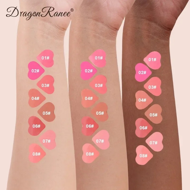 8color liquid powder blusher waterproof sweat resistant bright cheeks red nude matte contour makeup 250325