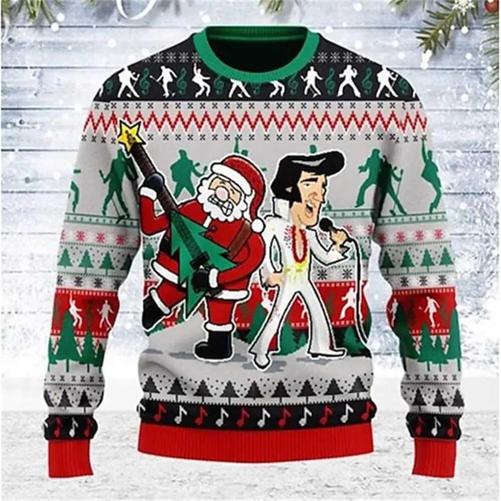 ugly Christmas Sweater Mens Sweater Snowman Pullover Jumper New Years Eve Daily Vacation Long Slve Crewneck Fall Winter 2025 S251110