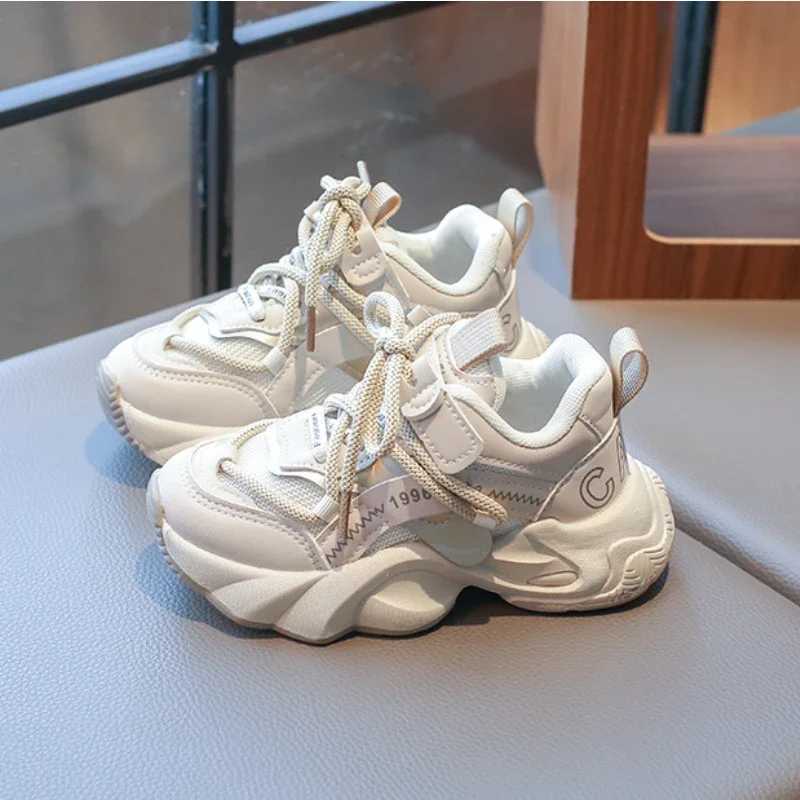 Childrens sports shoes spring and autumn versions childrens school running shoes fashionable and non slip boys and girls sports tennis shoes breathabl