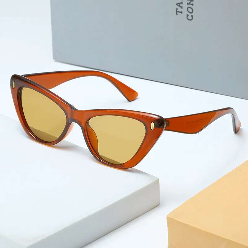 Small Frame Cat Eye Super Cool Tide Concave Shape Street Shooting Personality Sunglasses Female All-match Fashion