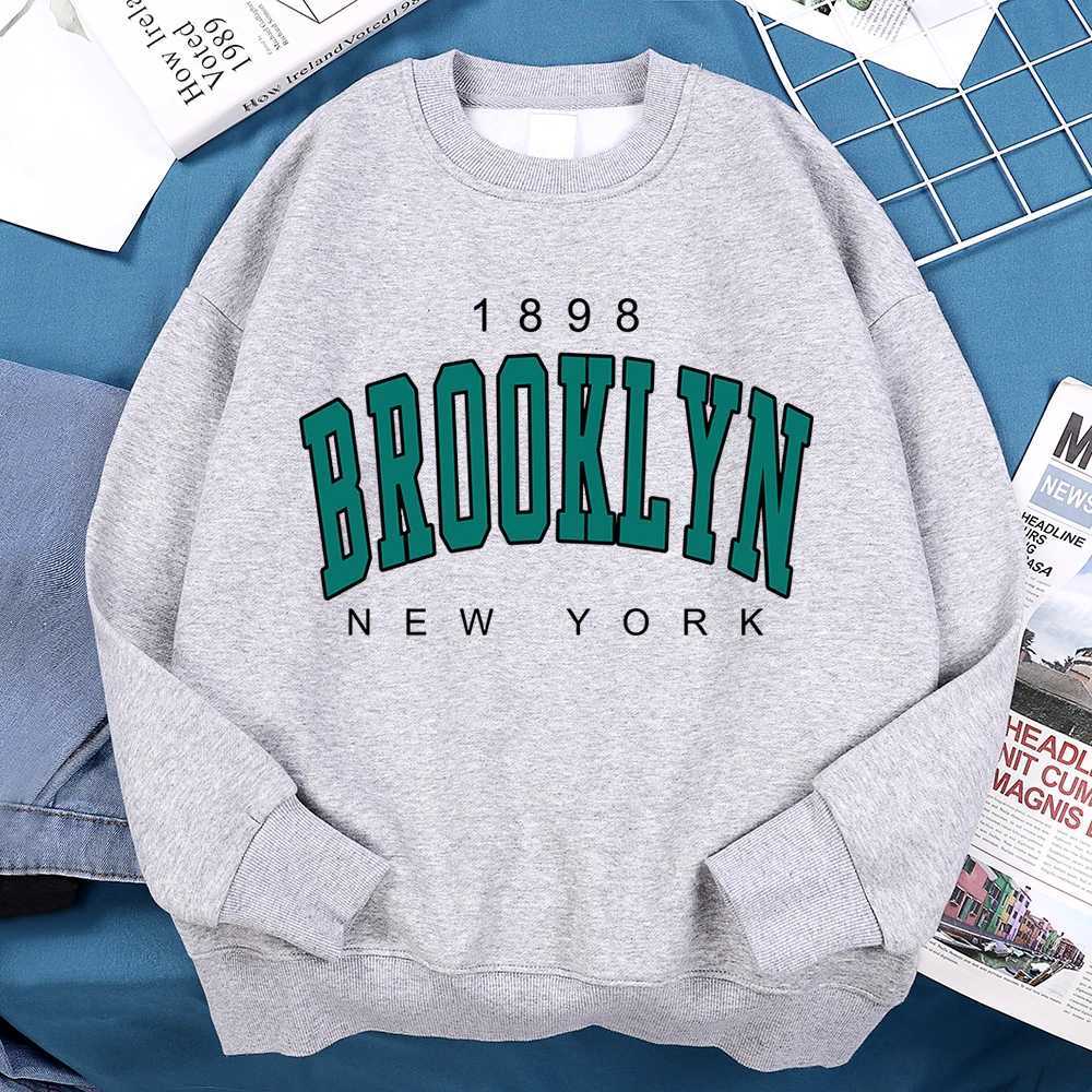 898 Brooklyn New York Sweatshirts Mens Fashion Pullover Sportswear Crewneck Warm Hoodie Autumn Wool Loose Womens Hoodie Couple W250408