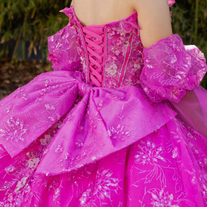 Rose Red Quinceanera Dresses Off Shoulder Ball Gown Sweet 16 Dress Sequin Applique Flower Beads Bow Tull Birthday Party Vestidos 15 De Anos