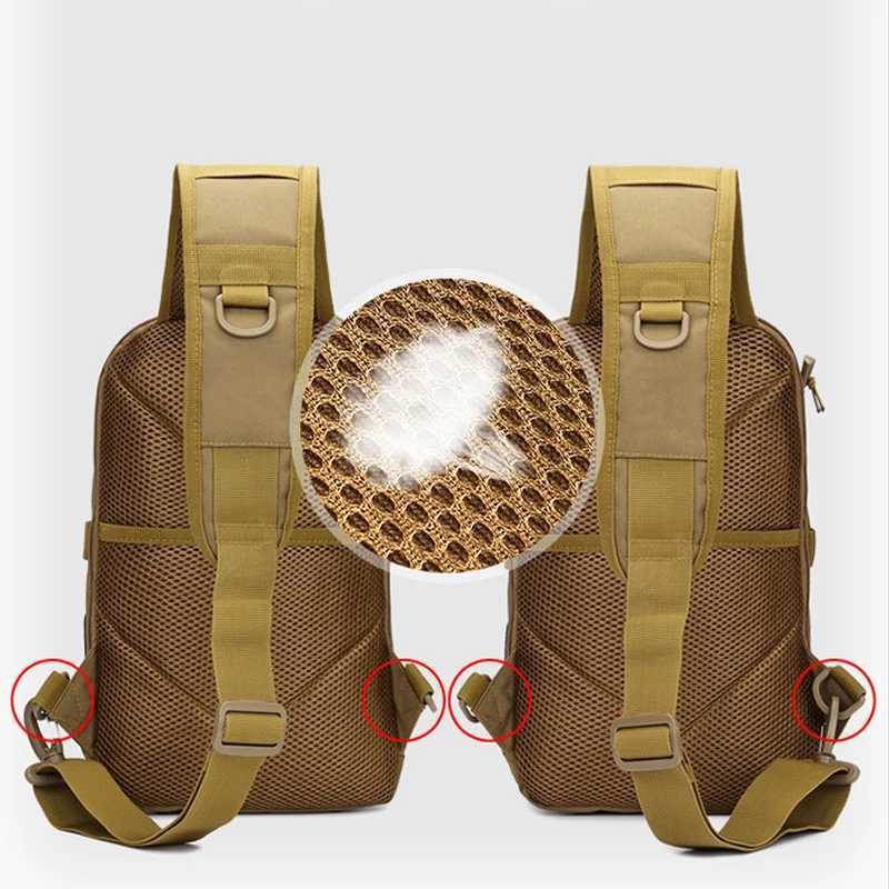 USB Charging Chest Bag Tactical Shoulder Sling Fishing Camping Hiking Bags Travel Duffle Mochila Outdoor Fanny Pack ClimbingC250407
