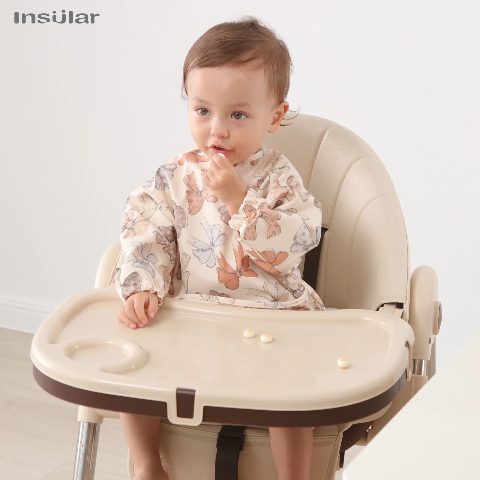 Children Feeding Aprons Long sleeve Baby bib with Pocket Full Cover Baby Bibs with Pocket waterproof long sleeve bibs 250408