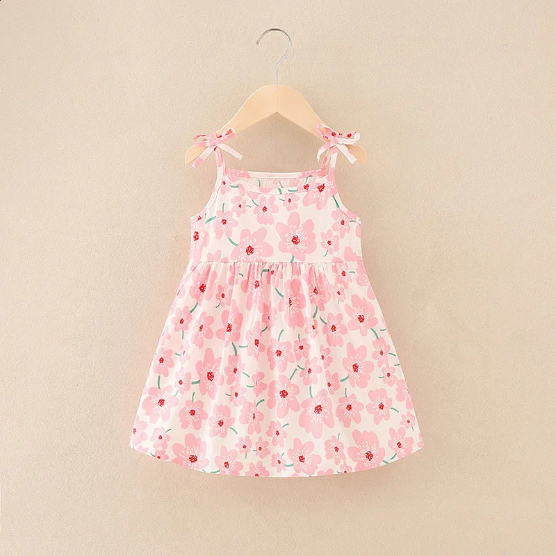 Girl Dress Cotton Summer Crushed Flower Kids Clothes Children Flower Dresses Sleeveless Princess Party Outfit Kids Clothing 250408