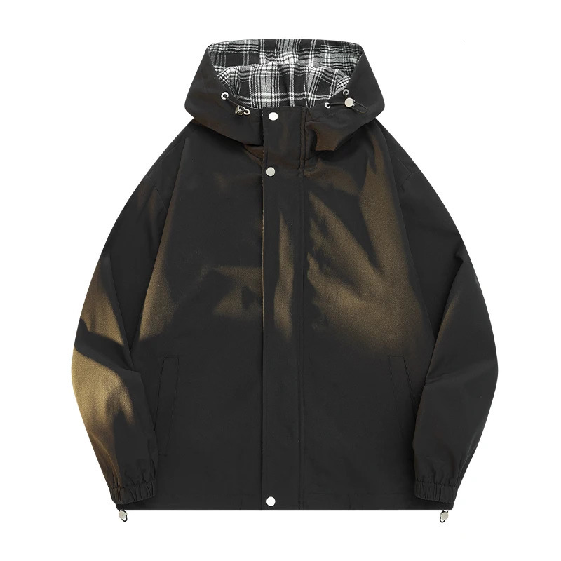 Spring and Autumn Mens Womens Outdoor Sports Mountain British Wind Storm Jacket Travel Leisure Fashion Reversible 250407
