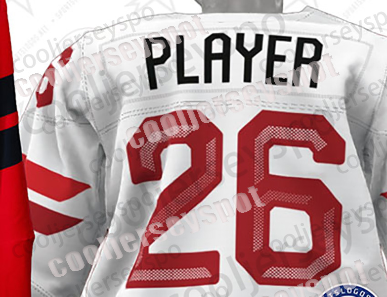 Custom 2026 WinterOlympics Hockey Jersey Cale Makar Sidney Crosby Stitched Letter Number Design S-XXXL