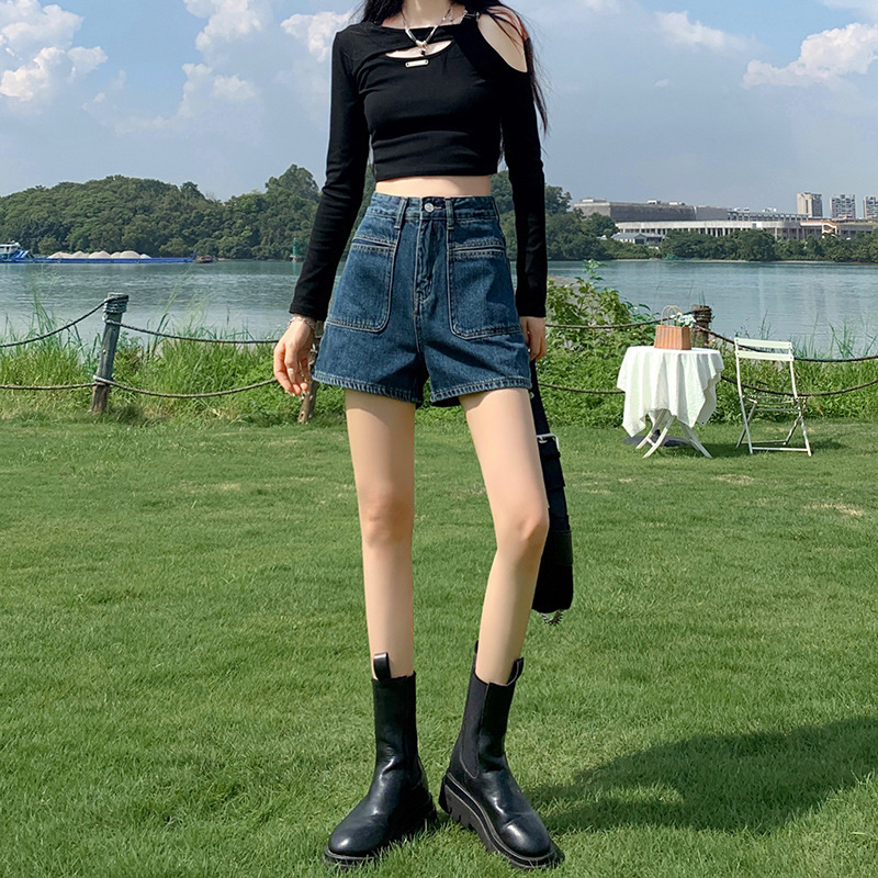 2025S Women S Designer Shorts Summer New High Waisted Denim Shorts For Women With Loose Design Niche Wide Leg A Line Hot Pants Thin Hot Pants Beach Pa