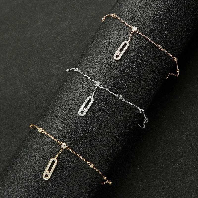 RAKOL Fashion Cubic Zirconia Geometric Pendant Anklets For Women INS 2023 Trendy Beach Accessories Hawaii Party Gift Jewelry Z250408