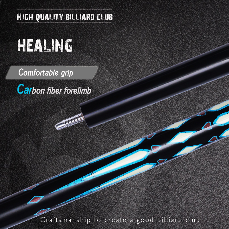 Carbon Fiber Pool Cue Stick, Billiard Cue Stick, 58 Inches, 147cm, 21 Ounces, 12.9mm Tip, 4/3 Professional Pool Sticks Low Deflection Ultra-Smooth Eas