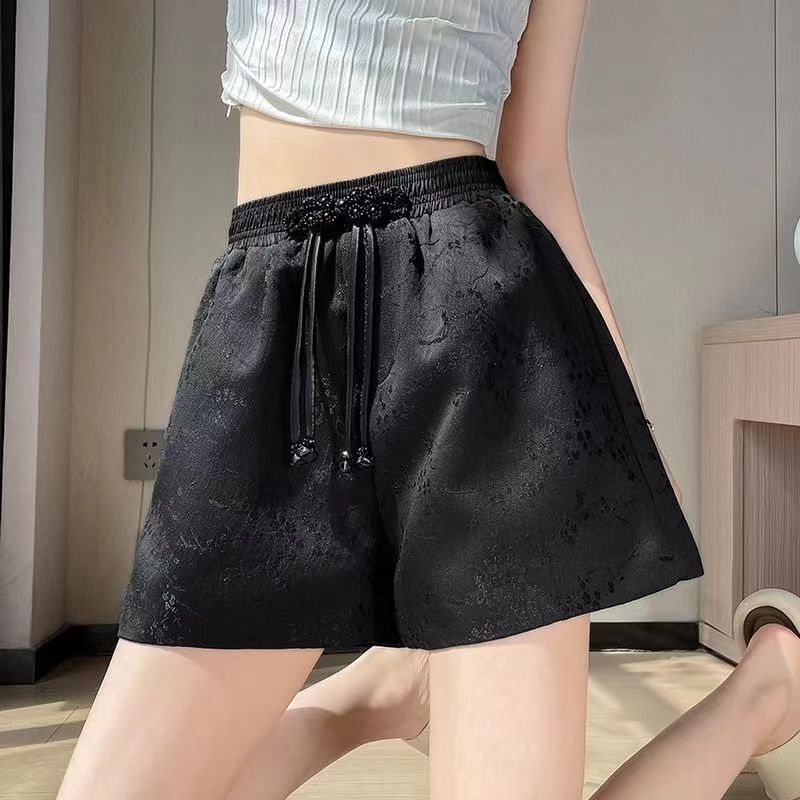 2025S Designer Shorts For Women Summer Thin Fit Loose Slimming Plus Size High Waist Fat Mm Chinese Style Wide Leg Shorts Children S Casual Hot Sports 