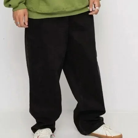 Polar big boy jeans black skateboarding denim pants y2k casual streetwear loose mens baggy jeans harajuku men clothing 251107