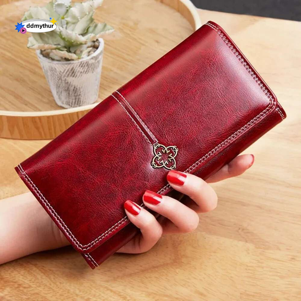 Designer Purses for Women Long Handbag Zipper Coin Pocket PU Leather Women's Wallets Card Holder Monederos Para Mujer ddmythur