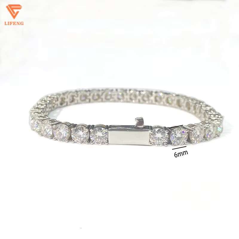 Wholesale Tennis Bracelets Gold Plated 18k Gold Women Tennis Chain Bracelet VVS Moissanite Diamond 925 Sterling Silver Bracelets