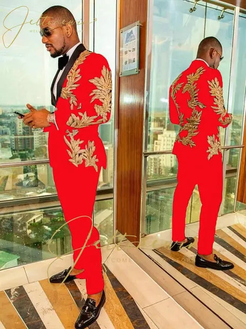 grooms wedding evening gown with gold sequins and black decals ultra-thin mens suit suitable for clothing mens wedding ball set 250408