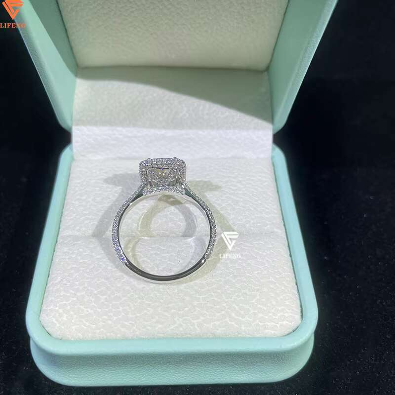 Lifeng Jewelry 10k Lab Grown Diamond CVD 2.5CT Wedding Engagement Rings Radiant Cut Lab Diamond Ring for Women Anniversary