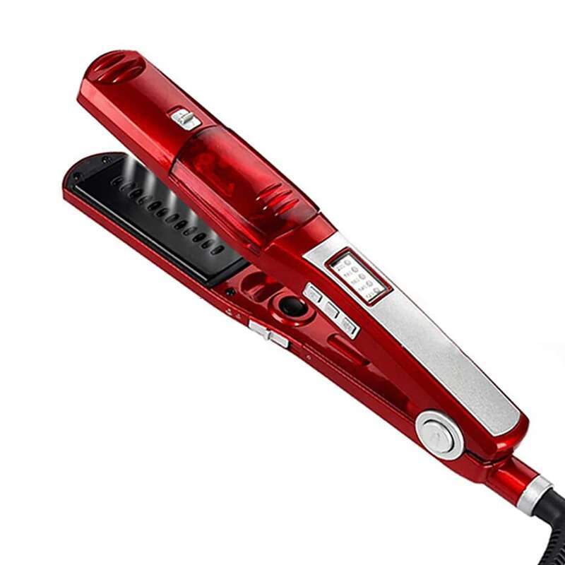 Electric Portable Ceramic Coating Steam Straightener Iron Salon Professional Hair Styg Tool