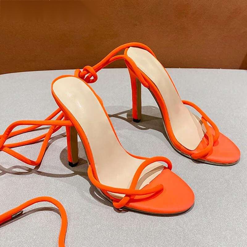 Oulylan Women's Slim Heel Strap Heels 2024 Fashion Open Toe Sexy High Heeled Sandals Wedding Bridesmaid Shoes ddmypanda