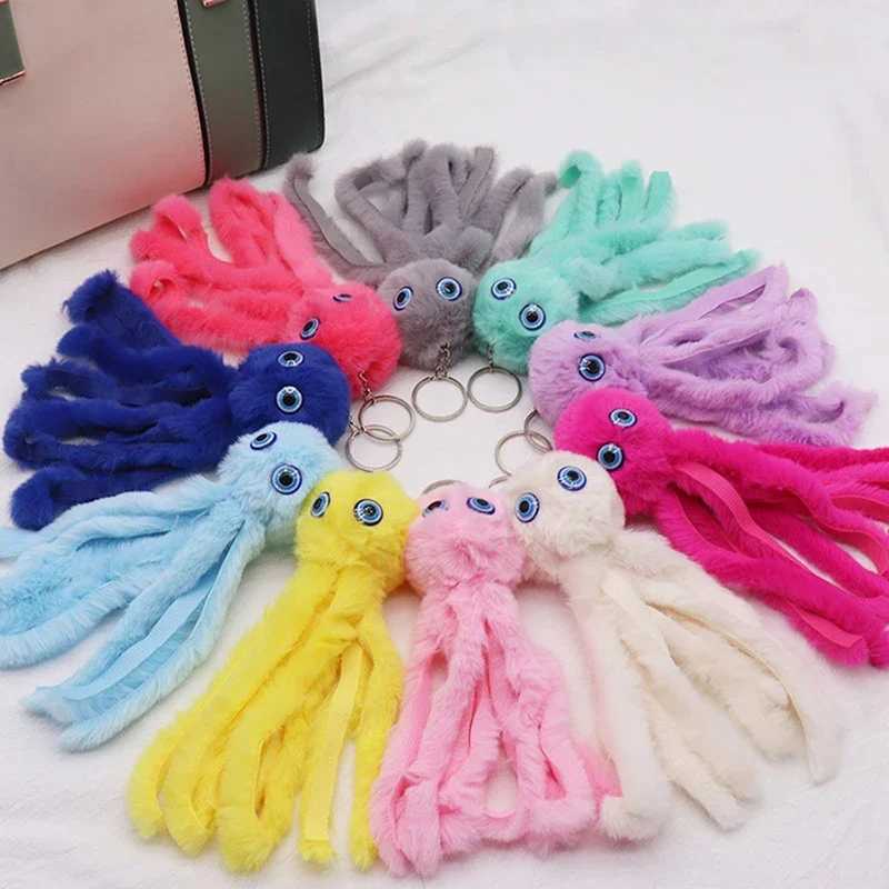 Cute octopus plush toy keychain stuffed animal doll Kaii keychain womens bag/car plush keychain pendant decoration girlXJ250409