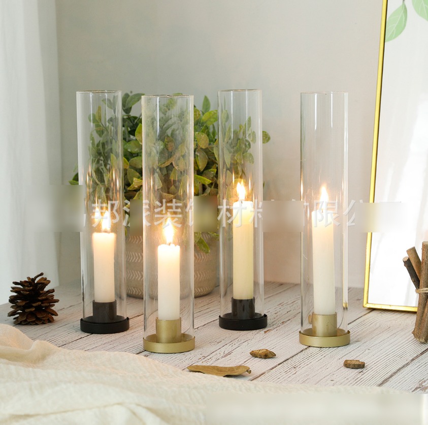 Holders 4 Pcs/Lot Wedding Glass Sleeves Bottomless Hurricane Home Decoration Candlestick Tube Desktop Ornaments Drop Delivery Dhh1N