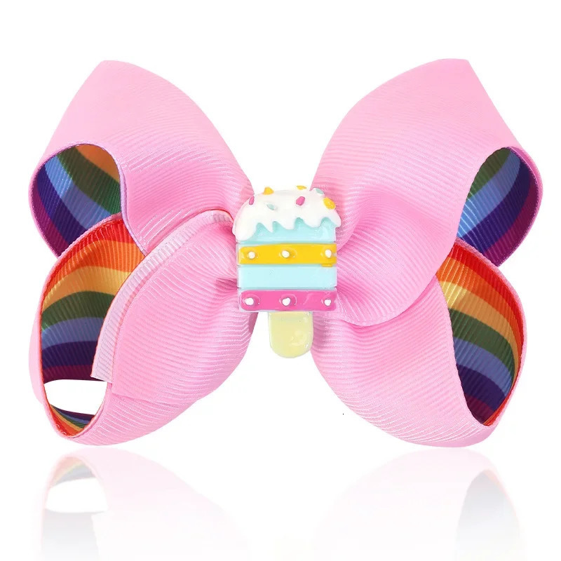 Girls Bow Hair Clip Cake Sprint Grosgrain Ribbon Hair Clip Summer Alligator Hair Clip 250409