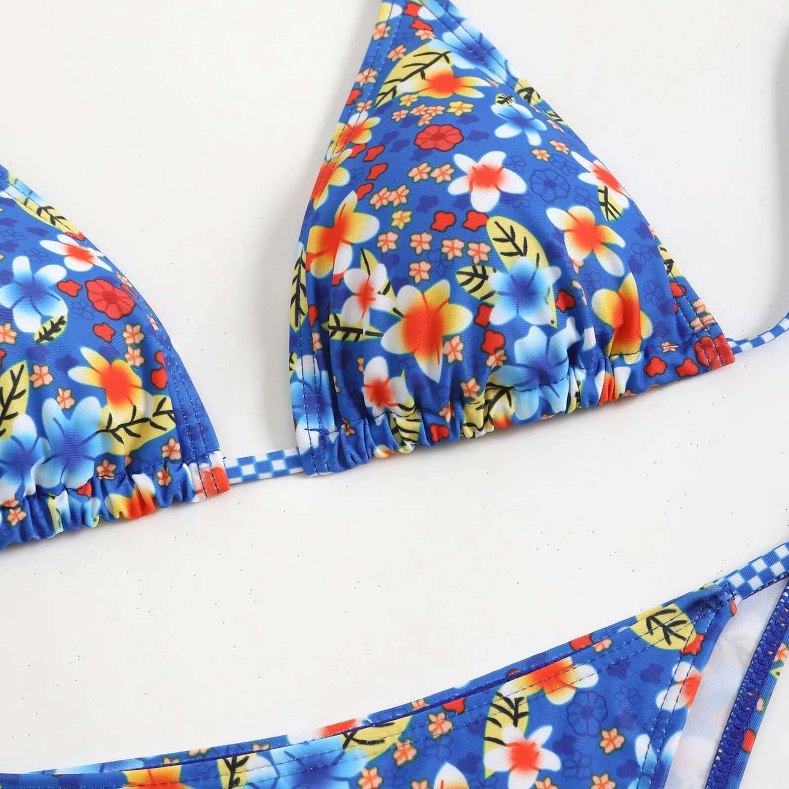 Dongdumaoyi Swimsuit Female Micro Bikini Women Swimwear Summer Beachwear S Bathing Suit Floral Print Neck Halter Thong Set