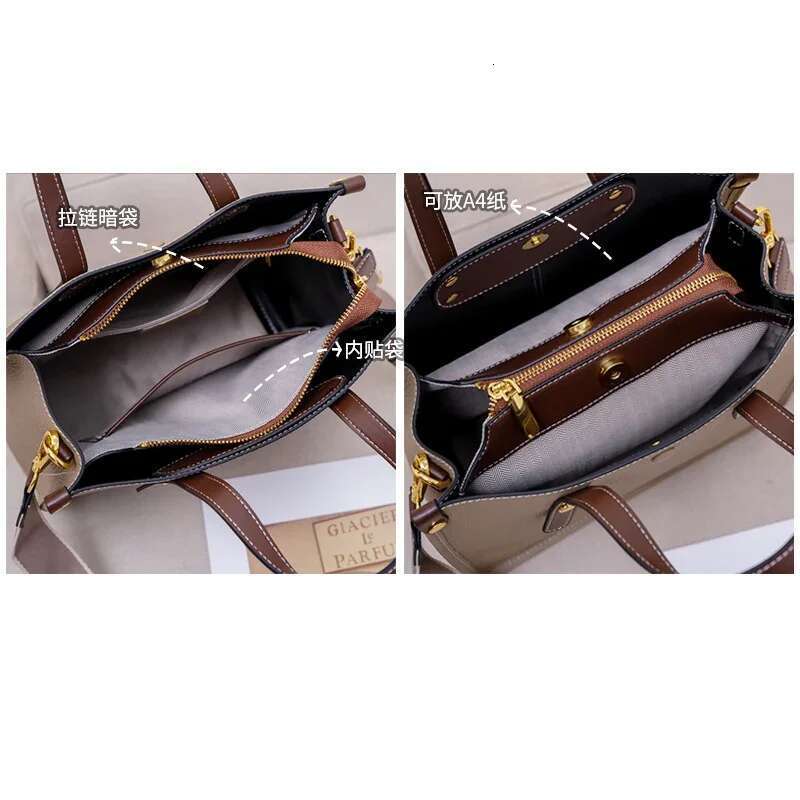 Women's Cowhide Genuine Leather Shoulder Bag Female Designer Handbags Ladies Commuting Large Capacity Crossbody Bags New
