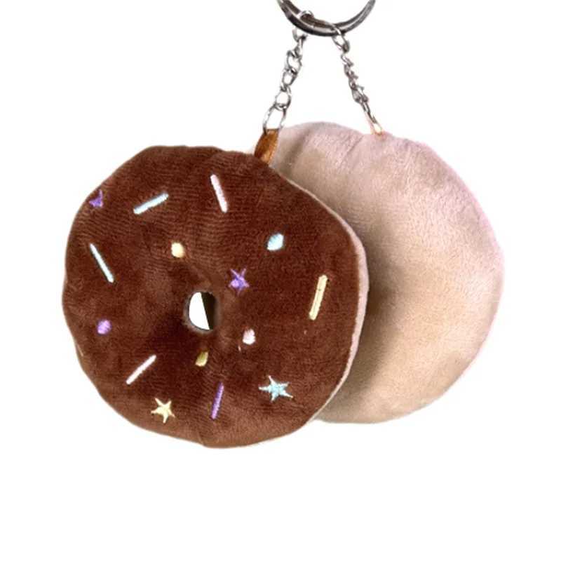 10cm cartoon cute simulation donut plush toy pendant keychain cute pocket pendant charm car keychain decoration Kaii giftXJ250409