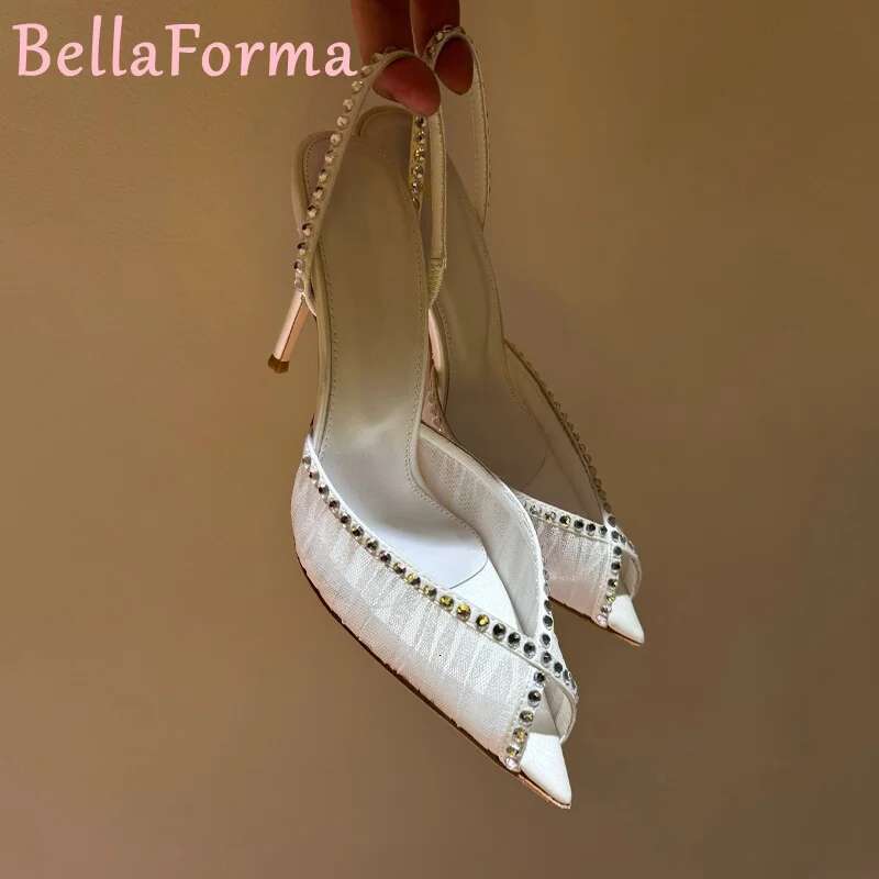 Lace Silk Women's Shoes High Heels Banquet Wedding Formal Ocns Elegant Simple Pointed Rhie Open Toe Sandals