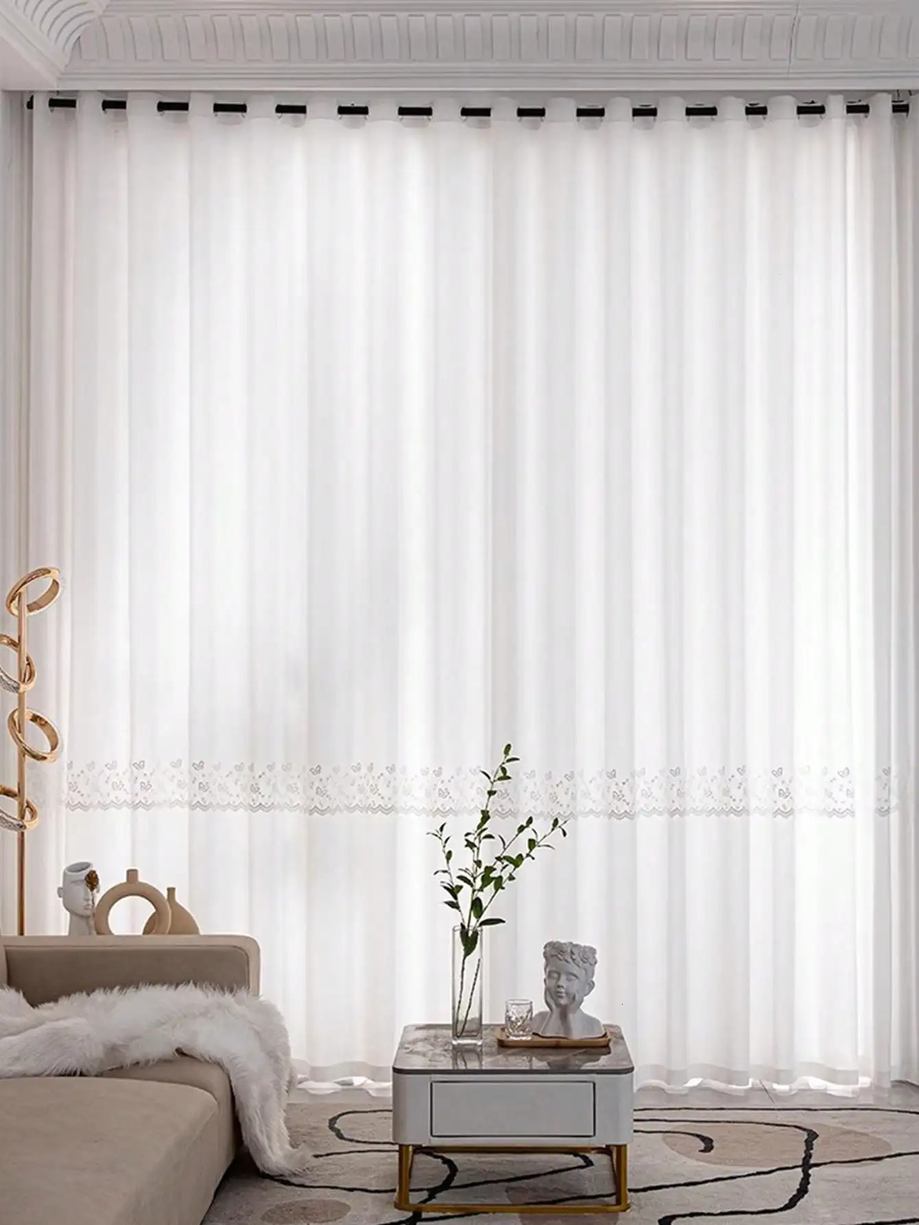 Butterfly hollow embossed screen curtains window screens bedroom balcony windows warm window screens 250409