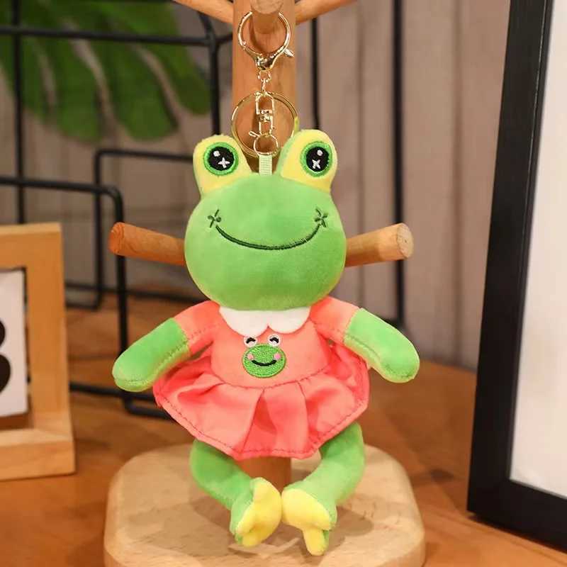12cm cute frog turtle donkey bear plush pendant plush toy bag Accor keychain pendant car pendant childrens giftXJ250409