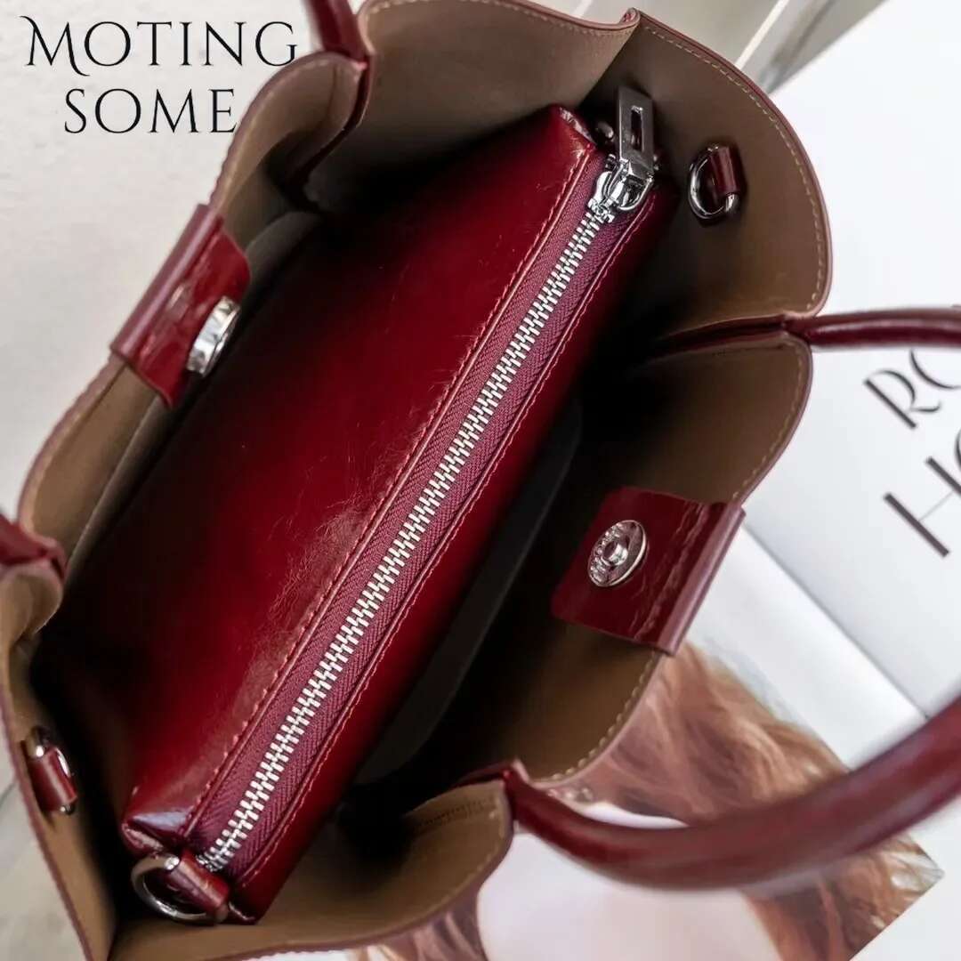 ,Motingsome Woman Retro Shoulder Messenger Bags Natural Genuine Leather Tote Vintage Daily Purses 2025