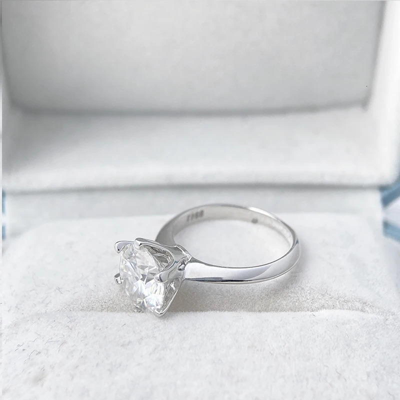 Tezzc 1ct 2ct 3ct 5ct womens engagement ring 925 sterling silver diamond ring wholesale jewelry 250325