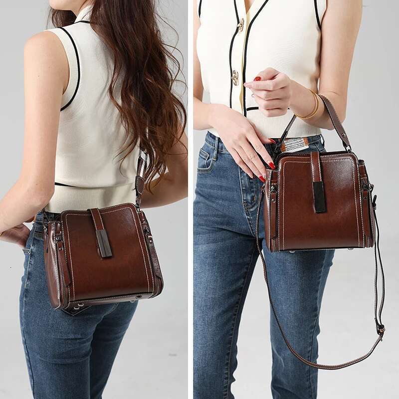 Cowhide Women Bags 2024 New Fashion Genuine Leather Women's Handbag High-Quality Crossbody Shoulder Bag 8807