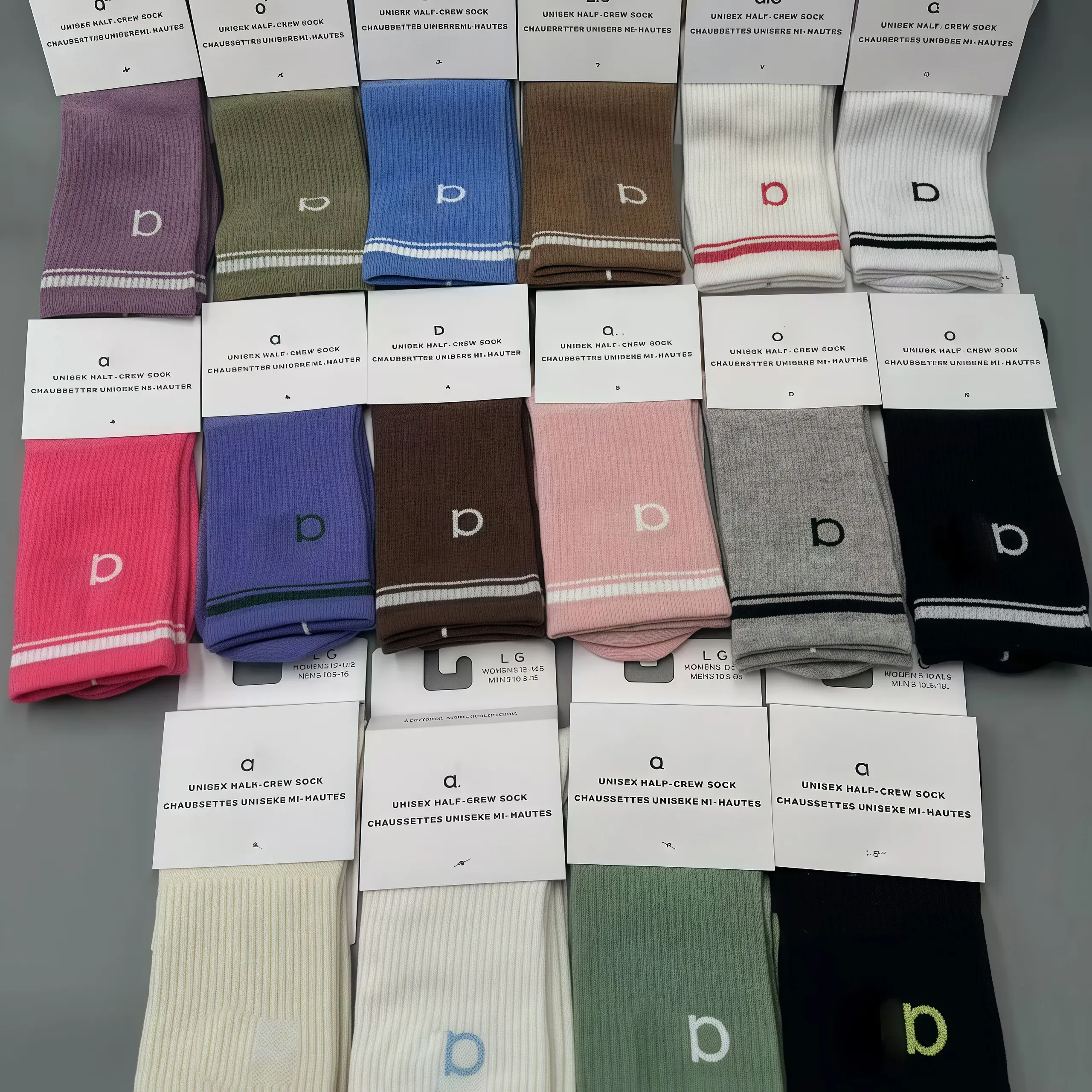 3 pairs Yoga Socks Full Length Sock Womens Cotton Gym Sports Socks Four designer socks Classic Academic Style Stretchy Sweat-wicking Sock short middle long socks