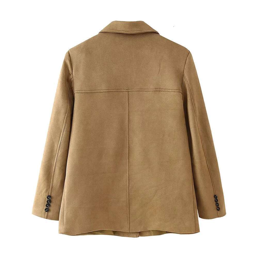 Autumn Winter New Fashionable Women's Clothing Casual Elegant Design Sense European And American Retro Suede Suit Jacket