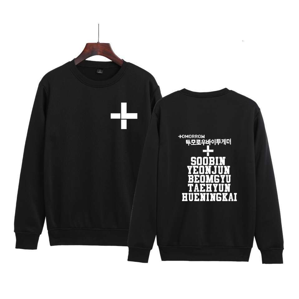 Designer clothing New Korean group combination peripheral men's and women's round neck casual loose couple hoodie