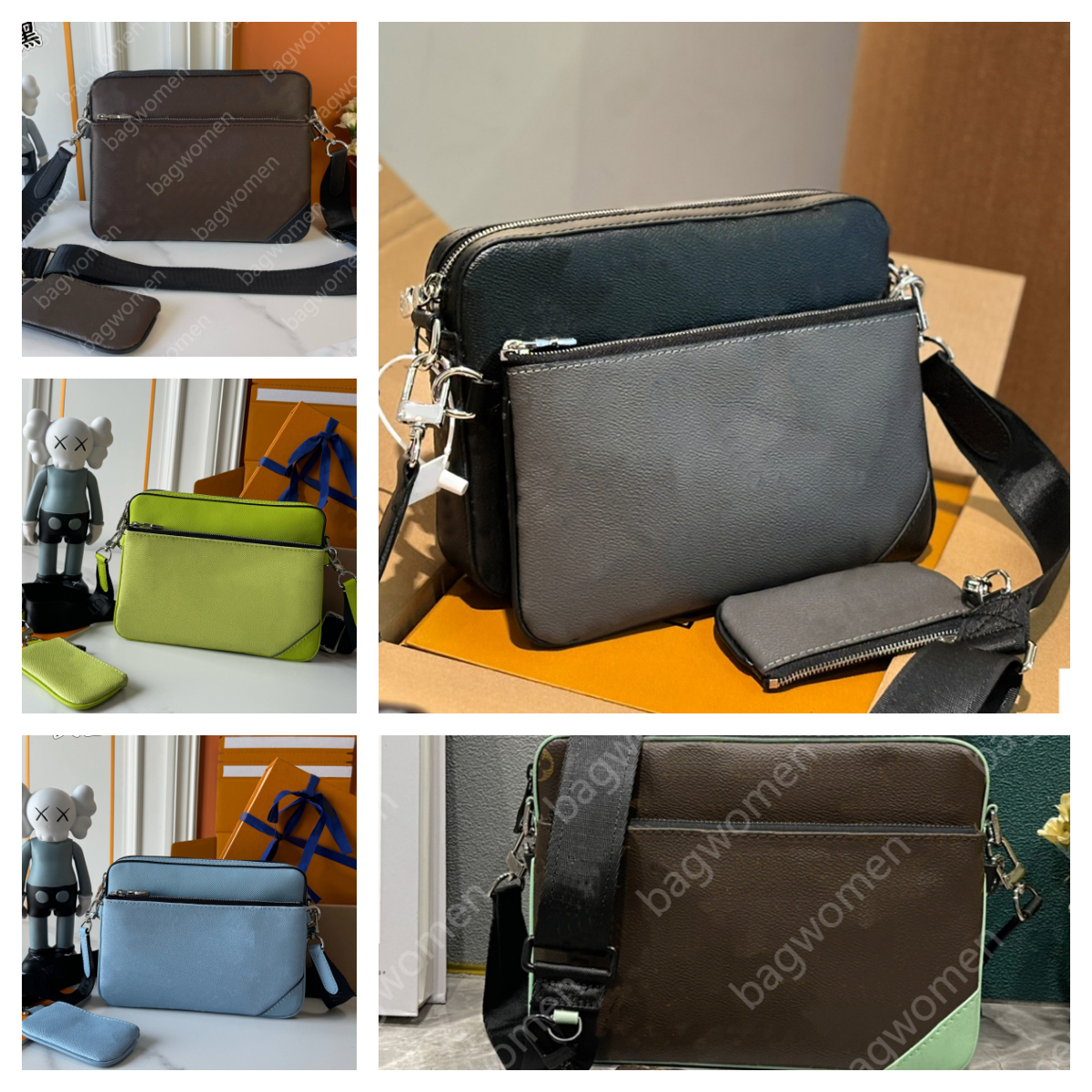 Men Casual desigenr bag Tr messenger bag men shoulder bag mens Outdoor Crossbody Shoulder Bags Genuine Leather Purse Pouch wallet man handbags Cowhide leather