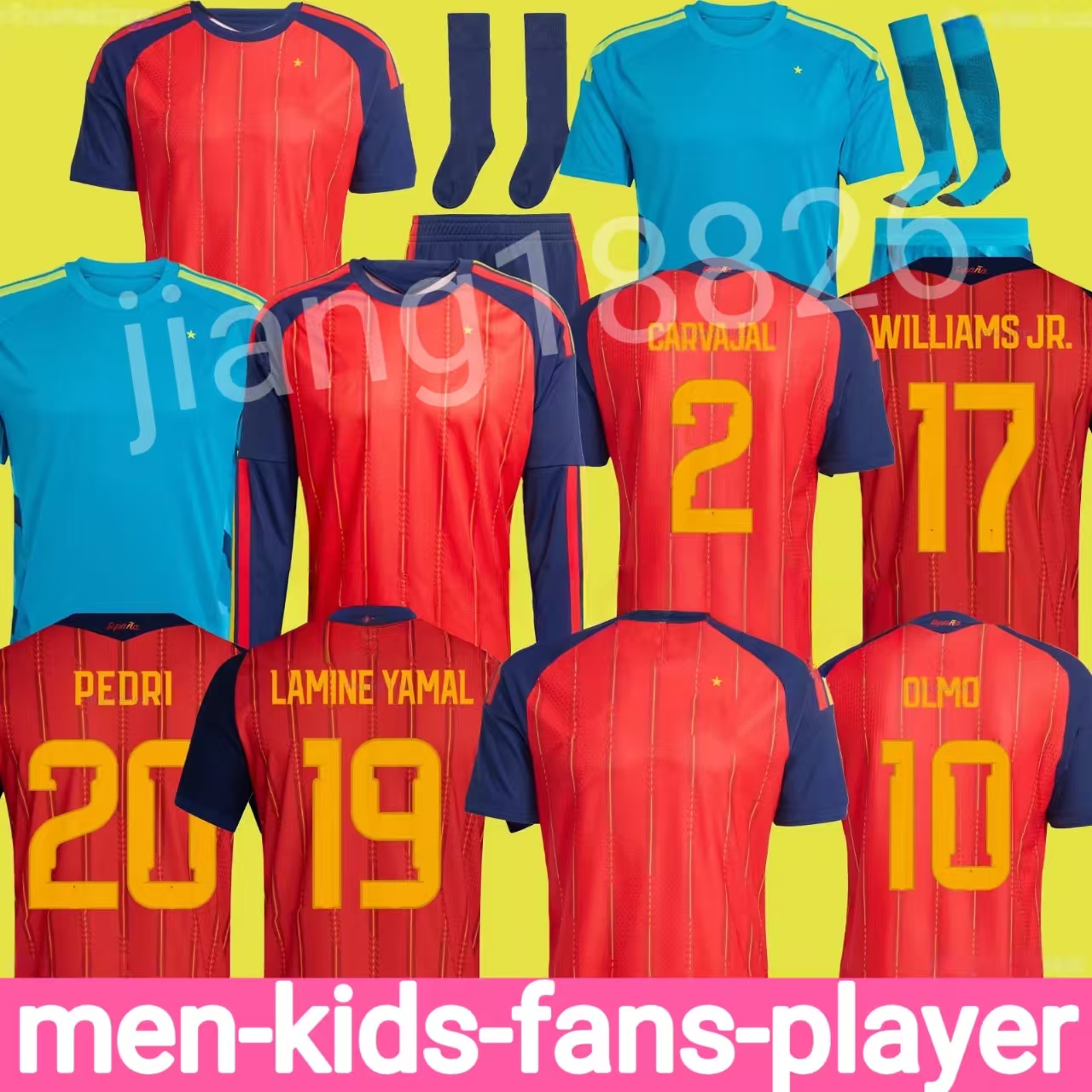 26 27 Spains jersey football jersey national team uniform Ferran Canales Ansu Fati Koke Asnsio Asla Pedri Morata Morata childrens kit mens football shirt