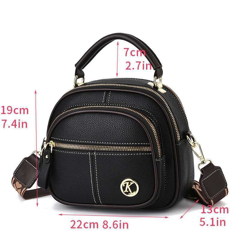 Mini Fashion Crossbody Trendy Multi Layer Shoulder Bag, Women's Casual Handbag & Purse