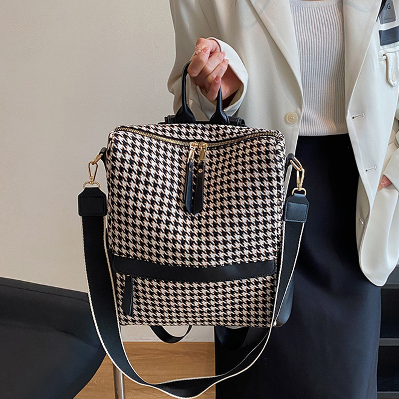 2025 Women's multi-purpose backpack new style American retro trendy large capacity simple and with a sense of niche