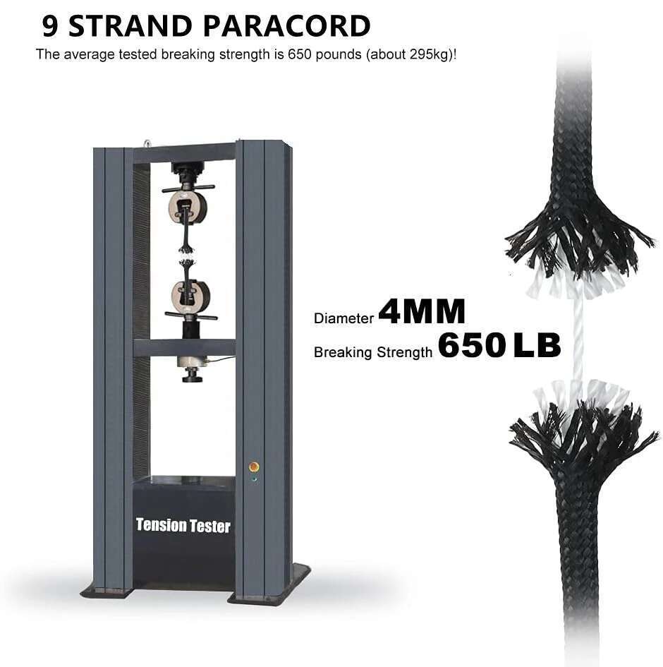 9-Core 650lb Paracord 5/15/31m Dia 4mm Military Tactical Survival Parachute Rope For DIY Making Lanyard Bracelet Dog Collar Tent