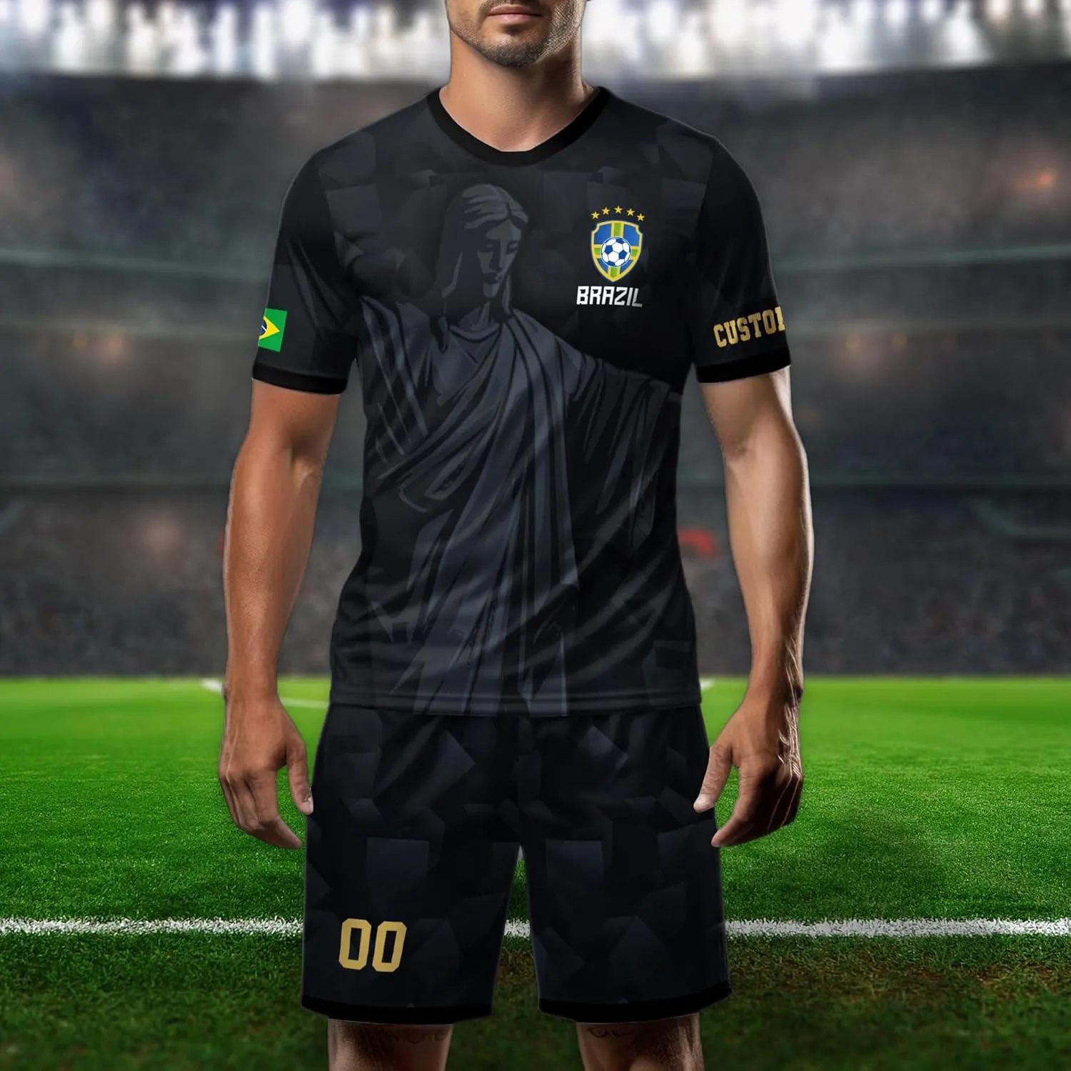Personalized Brazil Soccer Jersey 2025, Custom Name Brazilian Soccer Jersey, Customized Brasil Soccer Jersey for Men