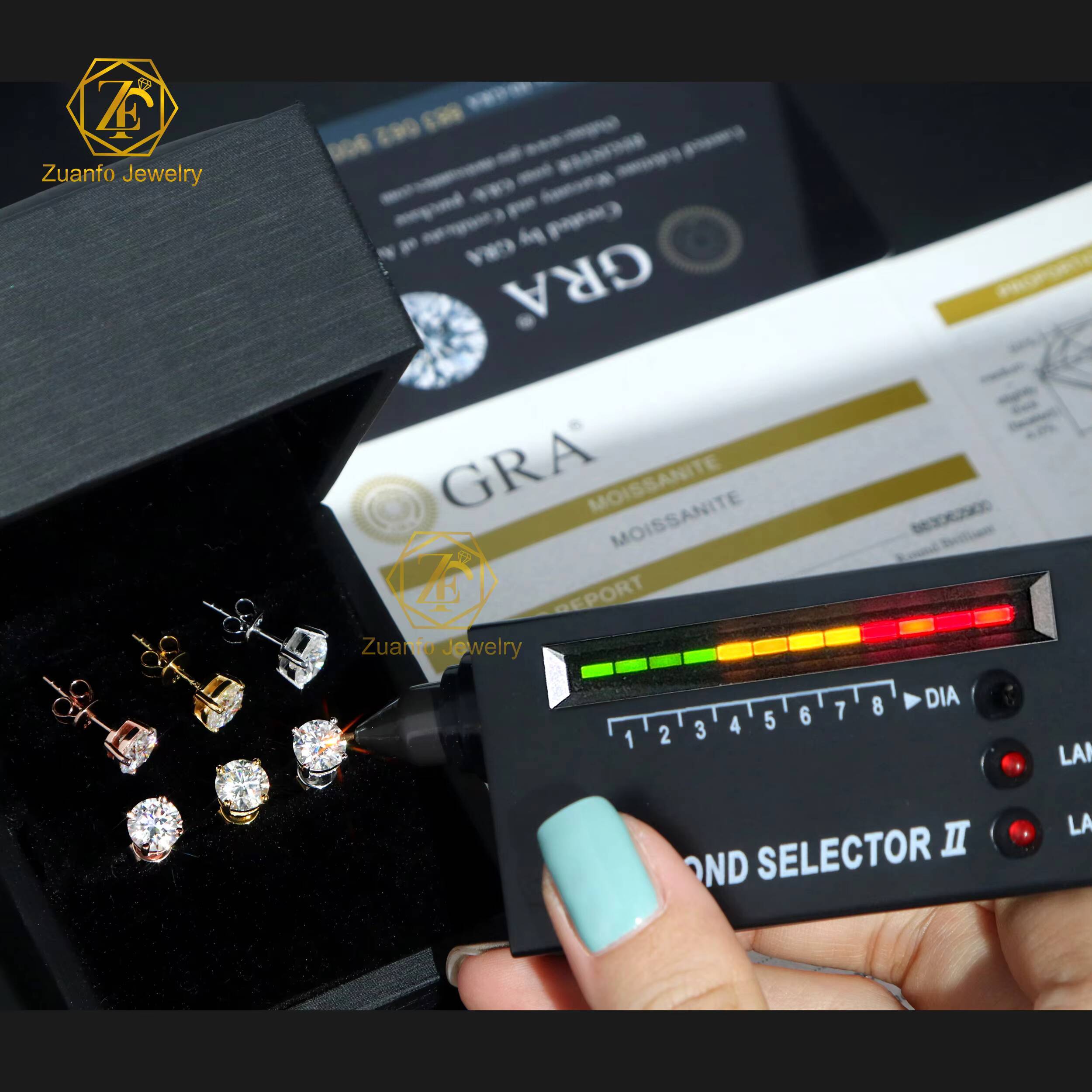 Wholesale Price S925 Silver Stud Earring Classic 4 Claws VVS Moissanite Diamond Screw Back Earrings