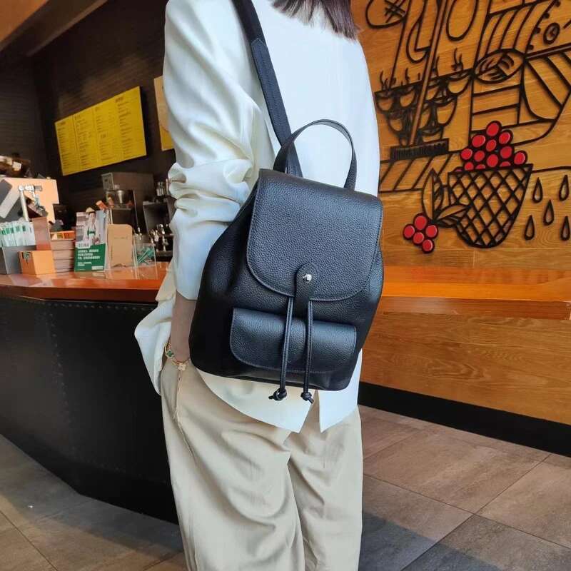 Head Layer Cowhide Women 2024 New Large-Capacity Girls Casual Travel Backpack Student Schoolbag