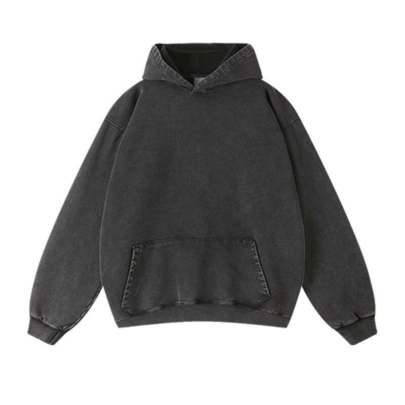 Women's Wear 420G Washed Vintage Hoodie, Loose American Style Pullover, Long Sleeved Oversized Fit, Large Hoodie