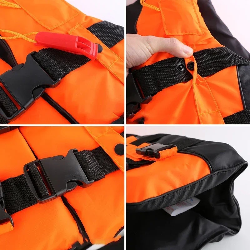 Outdoor adult swimming life jacket adjustable buoyancy survival suit polyester childrens life vest 250409