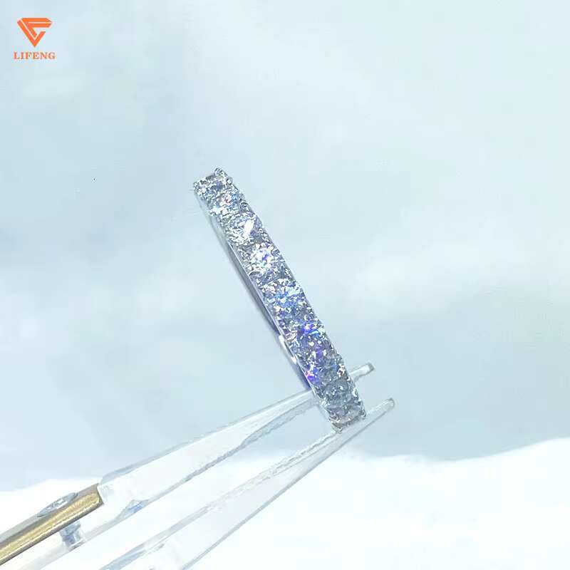 Hip Hop Jewelry Custom Designed White Color 925 Silver Finger Ring Elegant Bright Shimmering Luxury Rings Party
